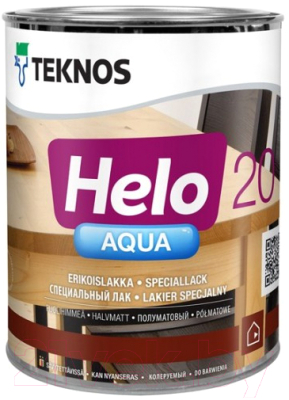 Лак Teknos Helo Aqua 20 Semimatt (450мл, полуматовый)