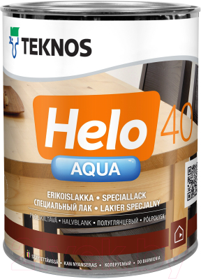 Лак Teknos Helo Aqua 40 Semigloss (450мл, полуглянцевый)