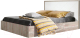 Двуспальная кровать Мебель-КМК 1600 Кристал 0650.3 (дуб юккон/белый жемчуг) - 