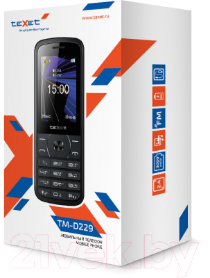 Мобильный телефон Texet TM-D229 (черный)
