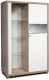 Шкаф с витриной Мебель-КМК Кристал 0650.4 правый (дуб юккон/белый жемчуг) - 