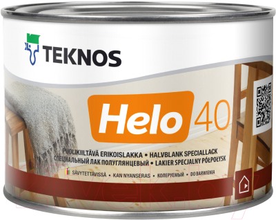 Лак Teknos Helo 40 Semi-Glossy Puolikilt (900мл, полуглянцевый)