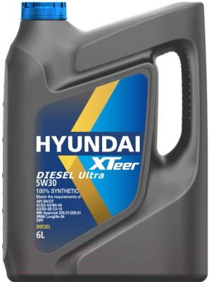 

Моторное масло Hyundai XTeer, Diesel Ultra 5W30 / 1061001