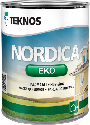 Краска Teknos Nordica Eko House Paint Base 1 (0.9л)