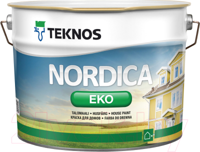 Краска Teknos Nordica Eko House Paint Base 3 (900мл)