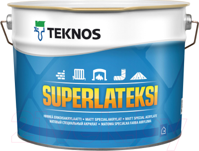 Краска Teknos Superlateksi Base 1 (900мл, белый)