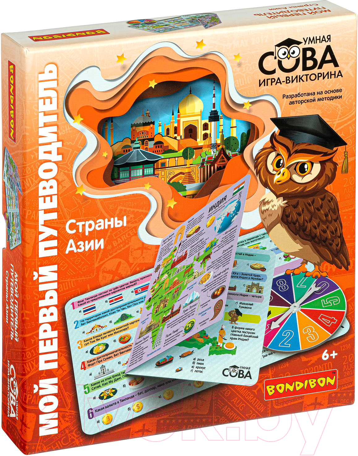 Развивающая игра Bondibon Умная сова. Страны Азии / ВВ4531