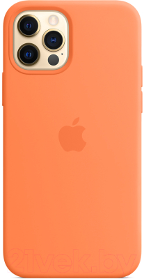 Чехол-накладка Apple Silicone Case with MagSafe для iPhone 12/12 Pro / MHKY3 (кумкват)