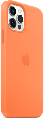 Чехол-накладка Apple Silicone Case with MagSafe для iPhone 12/12 Pro / MHKY3 (кумкват)