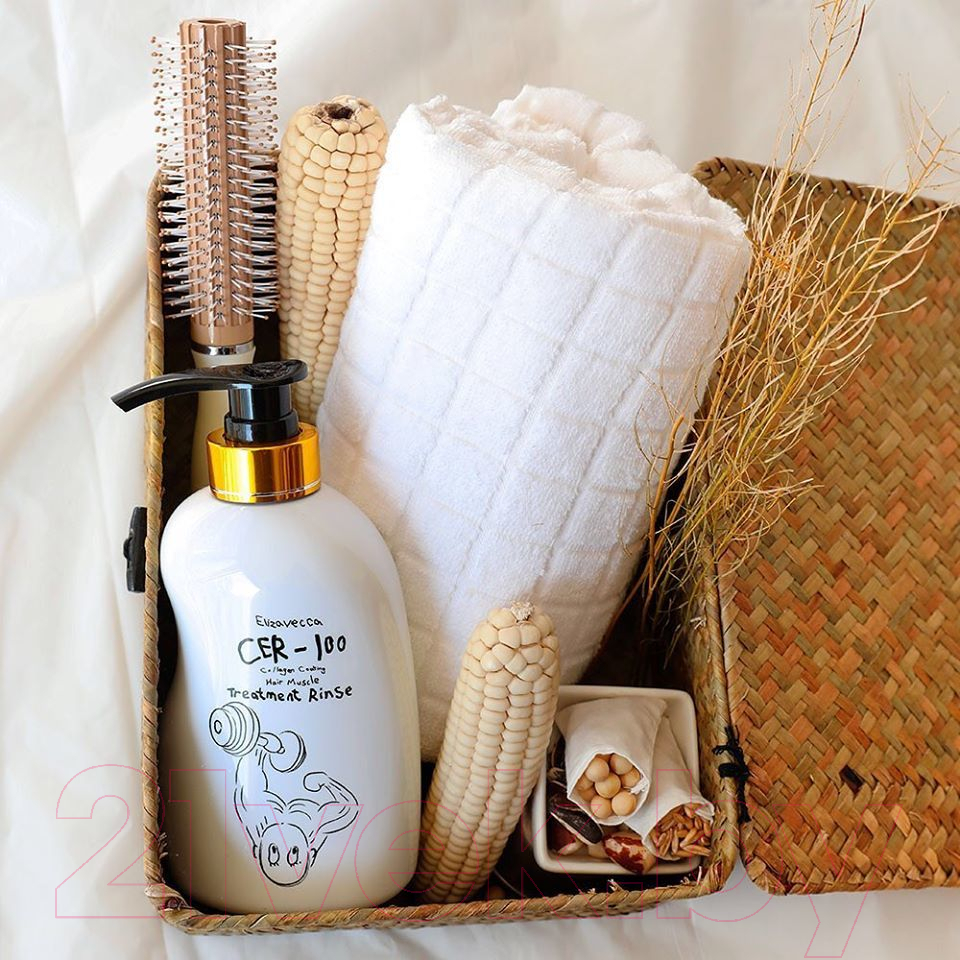Бальзам для волос Elizavecca CER-100 Collagen Coating Hair Muscle Treatment Rinse (500мл) — фото 3