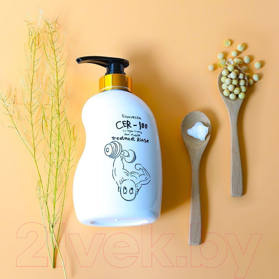 Бальзам для волос Elizavecca CER-100 Collagen Coating Hair Muscle Treatment Rinse (500мл) — фото 5