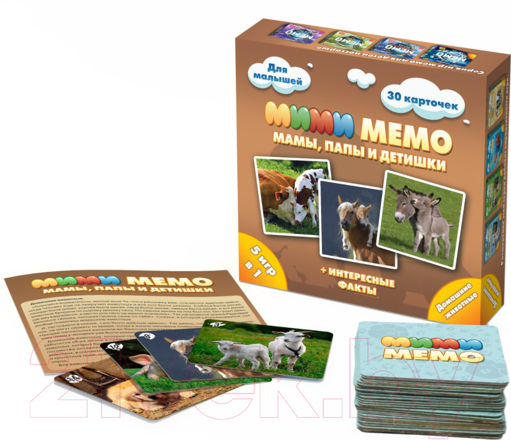Настольная игра Нескучные игры Мемо Ми-Ми-Мемо Домашние животные / 8051 — фото 2