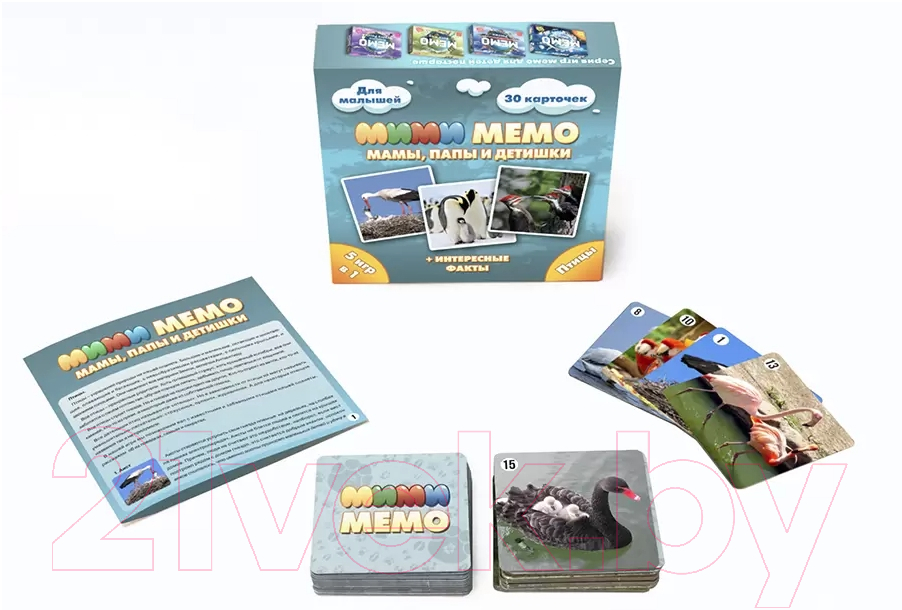 Набор игр Нескучные игры Мемо Ми-Ми-Мемо Птицы / 8052 — фото 3