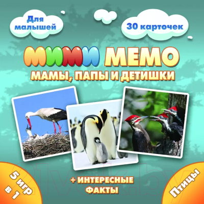 Набор игр Нескучные игры Мемо Ми-Ми-Мемо Птицы / 8052