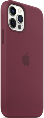 Чехол-накладка Apple Silicone Case with MagSafe для iPhone 12/12 Pro / MHL23 (сливовый)