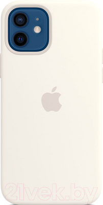 Чехол-накладка Apple Silicone Case with MagSafe для iPhone 12/12 Pro / MHL53 (белый)