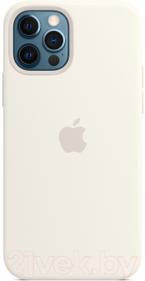 Чехол-накладка Apple Silicone Case with MagSafe для iPhone 12/12 Pro / MHL53 (белый)