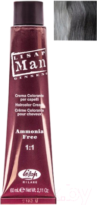 Крем-краска для волос Lisap Man 3 (60мл, темно-каштановый)