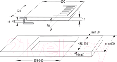 Газовая варочная панель Gorenje GW641EXB