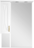Шкаф с зеркалом для ванной Misty Амбра 80 / П-Амб0280-0322ЯЛ - 