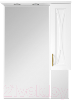 Шкаф с зеркалом для ванной Misty Амбра 80 / П-Амб0280-0322ЯП