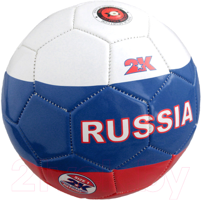 Мяч футбольный сувенирный 2K Sport Patriot / 127066p (1, белый/темно-синий/красный)