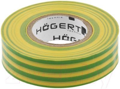 Изолента Hoegert PVC HT1P286 (желтый/зеленый)