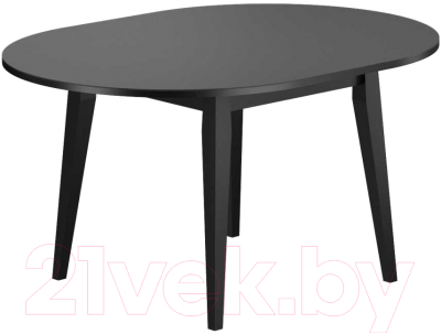 Обеденный стол Васанти Плюс Партнер ПС-36 100-135x100 (черный глянец/черный)