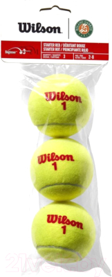 Набор теннисных мячей Wilson Roland Garros / WRT147600 (3шт)