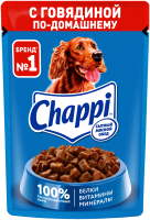 Влажный корм для собак Chappi Сытный мясной обед. С говядиной по-домашнему (85г) - 
