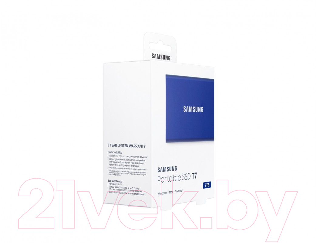 Внешний жесткий диск Samsung T7 Touch 2TB (MU-PC2T0H/WW)