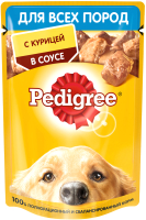 Влажный корм для собак Pedigree Для взрослых собак всех пород с курицей в соусе (85г) - 