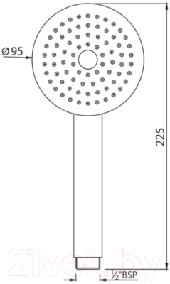 

Лейка ручного душа Jaquar, HSH-CHR-1737
