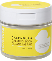 

Тоник для лица Wellderma, Calendula Calming Soon Cleansing Pad подушечки пропитан. тоником