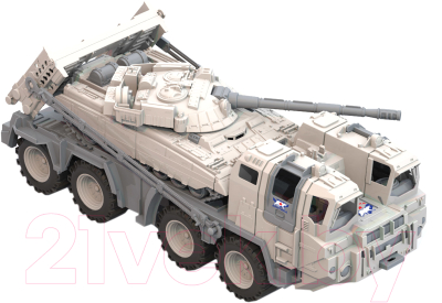 Танк игрушечный Нордпласт Военный тягач. Арктика с танком / 288