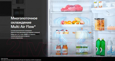 Холодильник с морозильником LG DoorCooling+ GA-B459CQWL