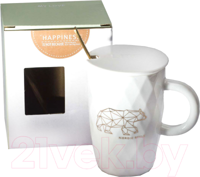 

Кружка с ложкой MONAMI, MUG-192