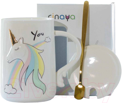 

Кружка с ложкой MONAMI, MUG-218