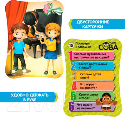 Развивающая игра Bondibon Умная сова. Посмотри и запомни / ВВ4004