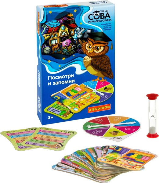 Настольная игра Bondibon Умная сова. Посмотри и запомни / ВВ4004