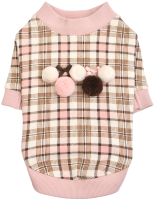 Свитер для животных Pinkaholic Aline / NAUD-TS7640-IP-M (розовый в клетку)