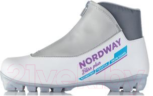 Ботинки для беговых лыж Nordway DXB006WA40 / A17ENDXB006-WA (р.40, белый/серый)