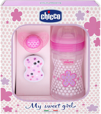

Бутылочка для кормления Chicco, Прозрачный;розовый, Well-Being с силиконовой соской / 340728651