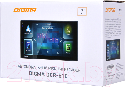 Бездисковая автомагнитола Digma DCR-610