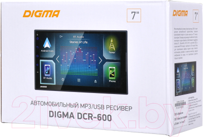 Бездисковая автомагнитола Digma DCR-600