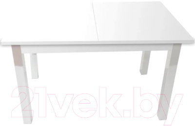 Обеденный стол Solt СТД-09 (белый/углы прямые/ноги квадратные белые)