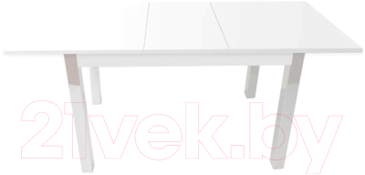 Обеденный стол Solt СТД-09 (белый/углы прямые/ноги квадратные белые)