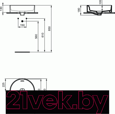 Умывальник Ideal Standard T296101