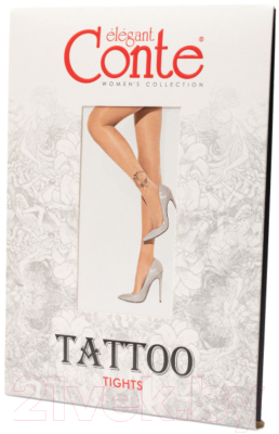 Колготки Conte Elegant Tattoo 004 (р.2, bronz)