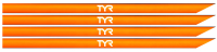 Резинка для лопаток TYR Silicone Replacement Straps LHPSILST/810 (оранжевый) - 